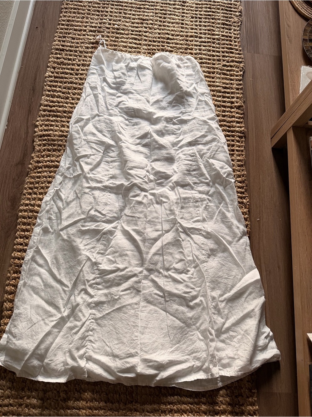 Quince 100% linen White Strapless Linen Maxi Dress - Picture 3 of 6